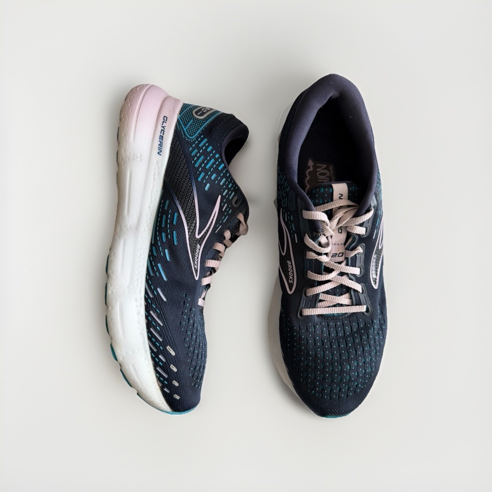 Brooks Glycerin 20 Women's Size 10 B Navy Teal Running Shoes Sneakers - Picture 5 of 7
